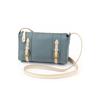 [Dakota] Shoulder Bag Genuine Leather Blue Gray X Ivory DA-1030300-84