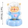 Moving Base Rotating Desk Ornament Porcelain Yearly Mascot Gift Cute Ceramic Sheep  Spring Festival