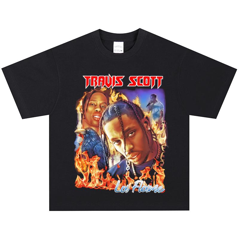 Футболка Travis Scott, Мягкая ткань, Повседневная S