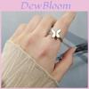 Butterfly Adjustable Ring With Gold Plating For Fashion Jewelry Enthusiasts