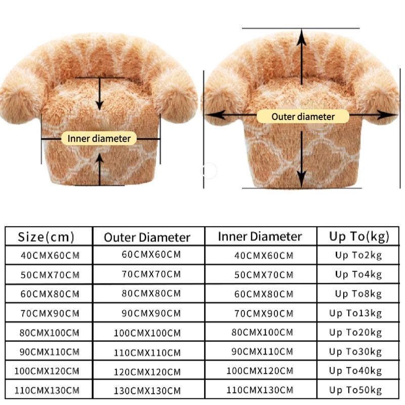 Large Dogs Pet House Sofa Mat Long Plush Kennel Summer Dog Bed Sofa Pet Cat Puppy Cushion Washable Blanket Sofa Cover