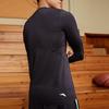 Anta Logo Print Breathable Round Neck Pullover Long Sleeve Fitness Shirt Men Tops Black 952231401-3