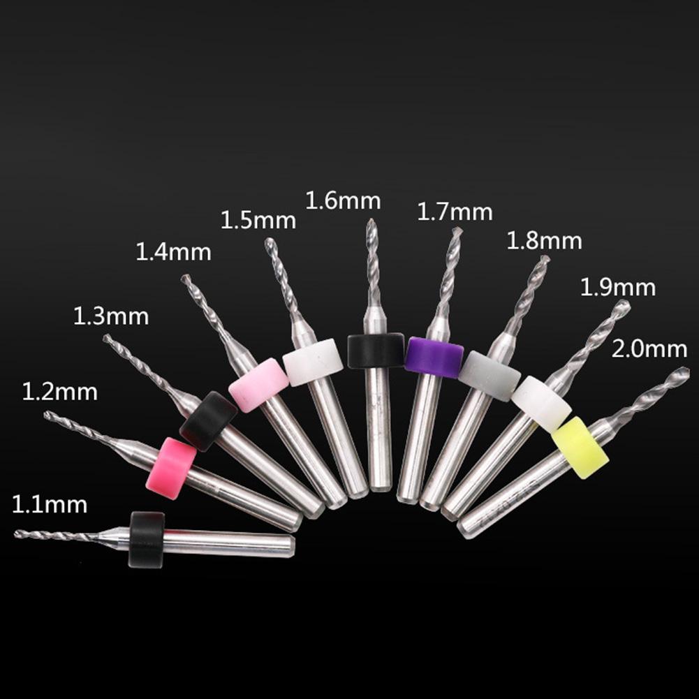 10PCS Carbide PCB Drill Bit Kit For Precision Metal & Circuit Board Work Power Tool Accessories