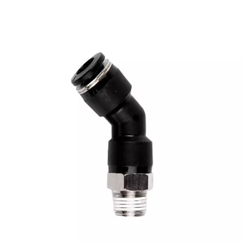 Pneumatic Quick Connect 45° Elbow Air Hose Fitting PL45-4-M5 6-01