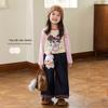 LUSON Toddler Girl Cartoon Raglan Long Sleeve T-Shirt