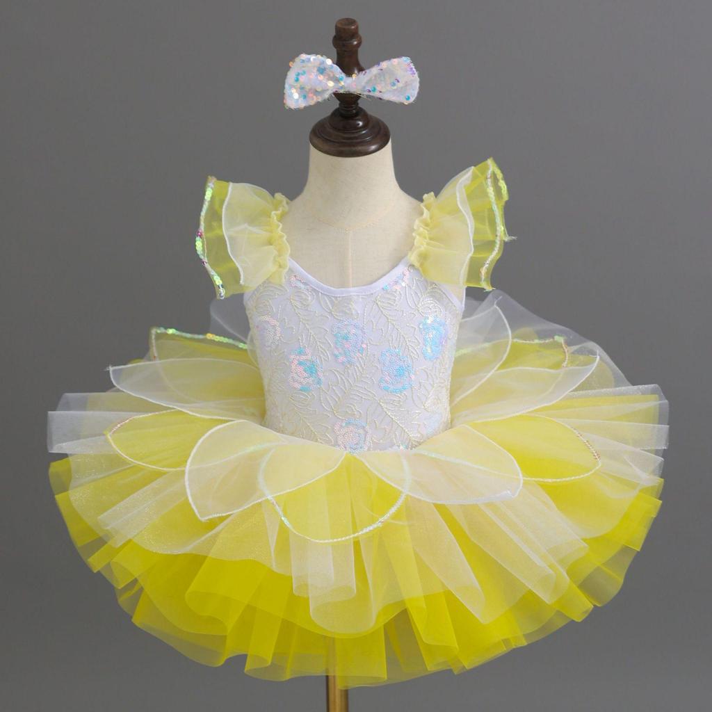 June 1st Girls' Ballet Performance Puffy Sequin Gauze Skirt for Kindergarten & Princess Dance Costumes