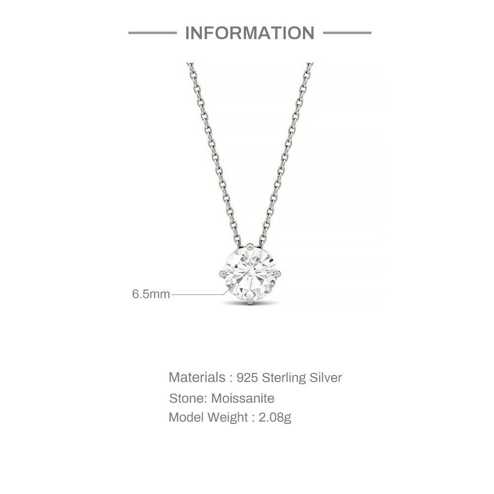 Genuine 1 Carat 925 Silver Moissanite Necklace, Free Gra Certificate Xiaohongshu Explosion