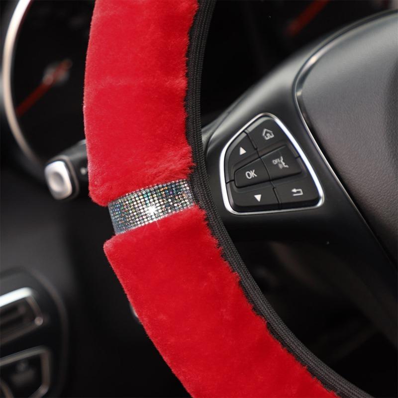 Automobile Plush Steering Wheel Cover Without Inner Ring Elastic