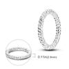 925 Sterling Silver Simple Zirconium Ring Twisted Cord Finger Ring Beaded For Women Luxury Fine Jewelry Gift Party 