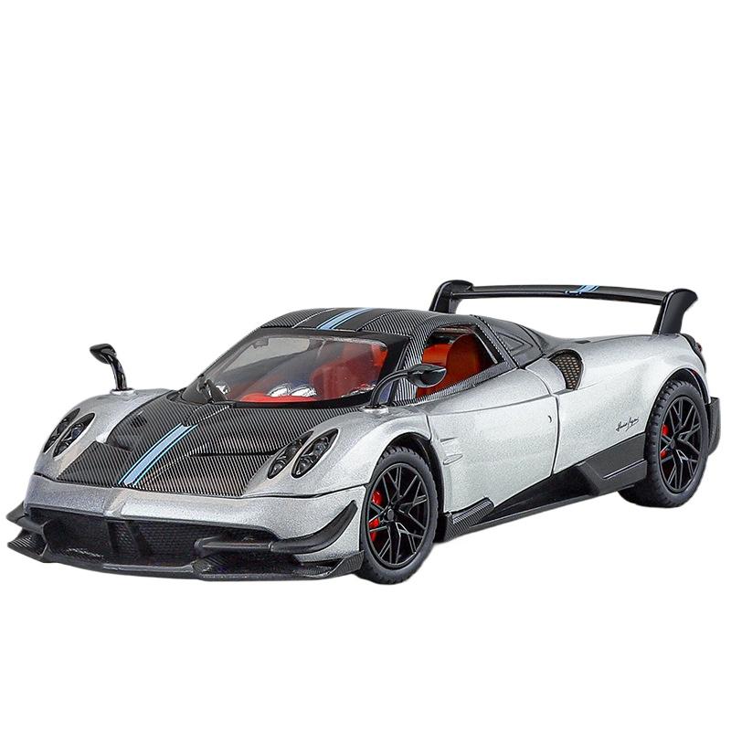 1/24 Pagani Huayra BC Alloy Sports Model Diecast Metal Racing Car Vehicles Model Simulation Sound Light Collection Kids Toy Gift