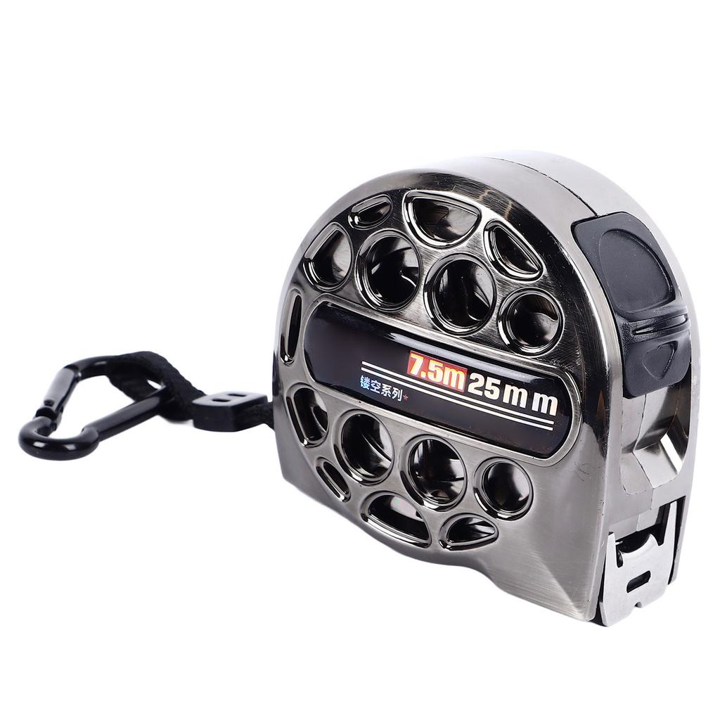 7.5M Nickel Plated Tape Measure Waterproof Rust Resistant Portable Hollow Tape Ruler for Home