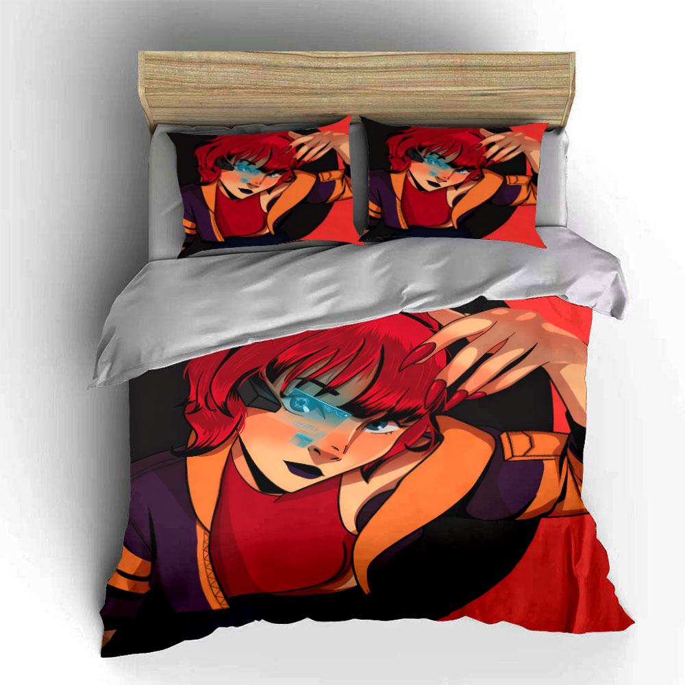 Futuristic Style Three-Piece Set Soft Comfortable Duvet Cover Bedding Set Included 1*Duvet Cover & 2*Pillowcases, Gift