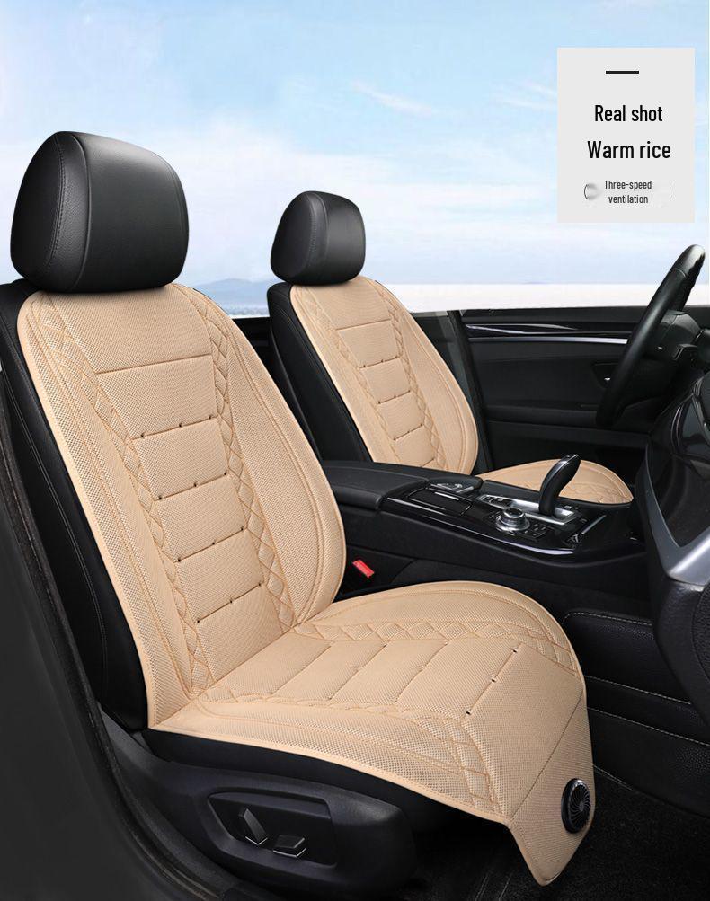 Chłodząca poduszka na siedzenie samochodowe z wentylatorem - Oddychająca letnia wentylacja do rozpraszania ciepła