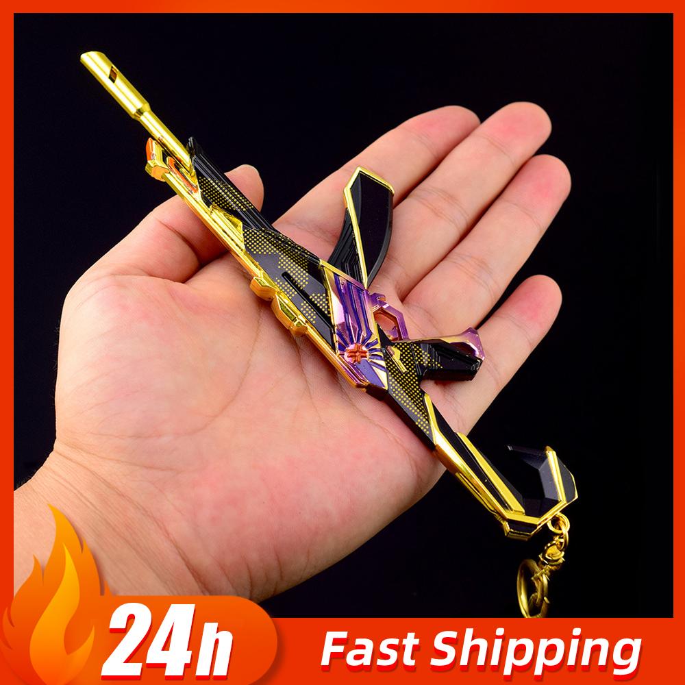 18cm Valorant Champions 2023 Vandal Schlüsselanhänger Sammlung Spiel Metall Waffe Modell Anhänger Zubehör Kunai Karambit Geschenke Spielzeug