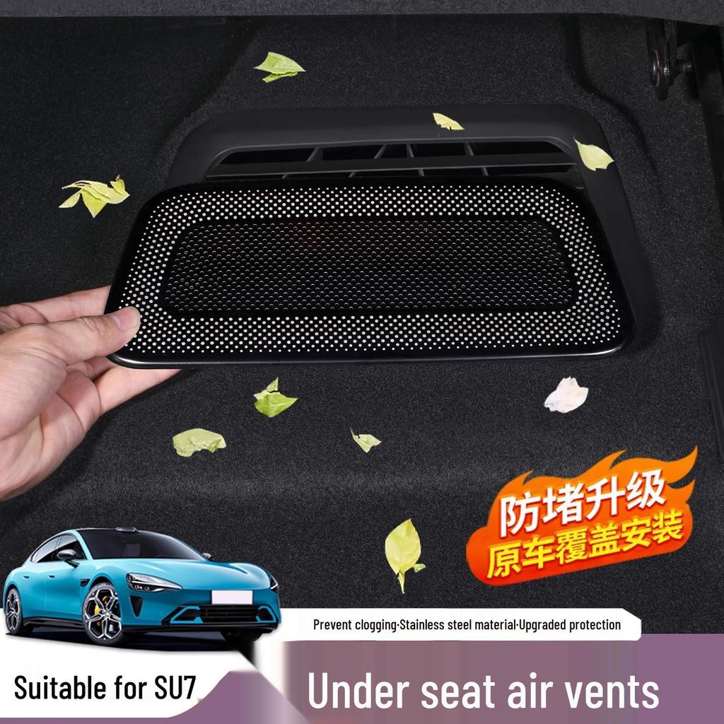 Cubierta de Rejilla de Ventilación de Aire Debajo del Asiento Xiaomi SU7-YU7 Red Anti-Polvo y Anti-Obstrucción para el Interior del Coche.