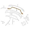 Mercedes C-Class W205 Rear Bumper Chrome Trim Decorative Strip