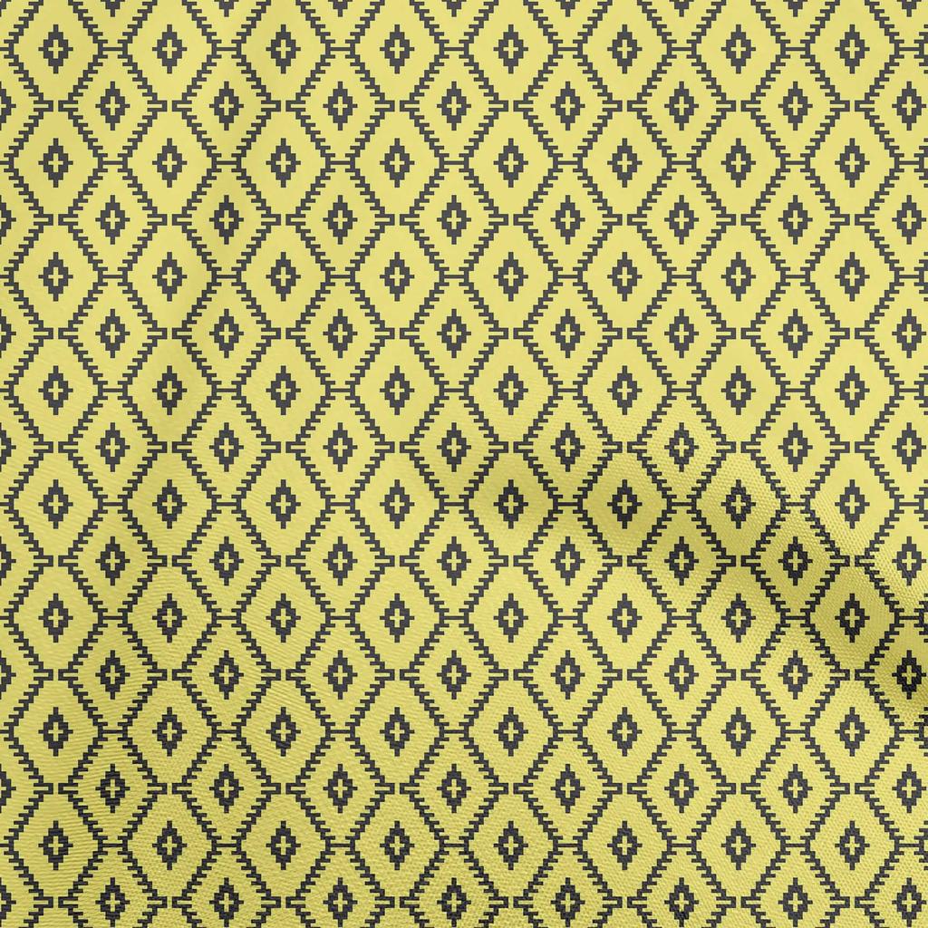 oneOone Cotton Flex Light Yellow Fabric Block Craft Projects Decor Fabric Printed By The Yard 40 Inch