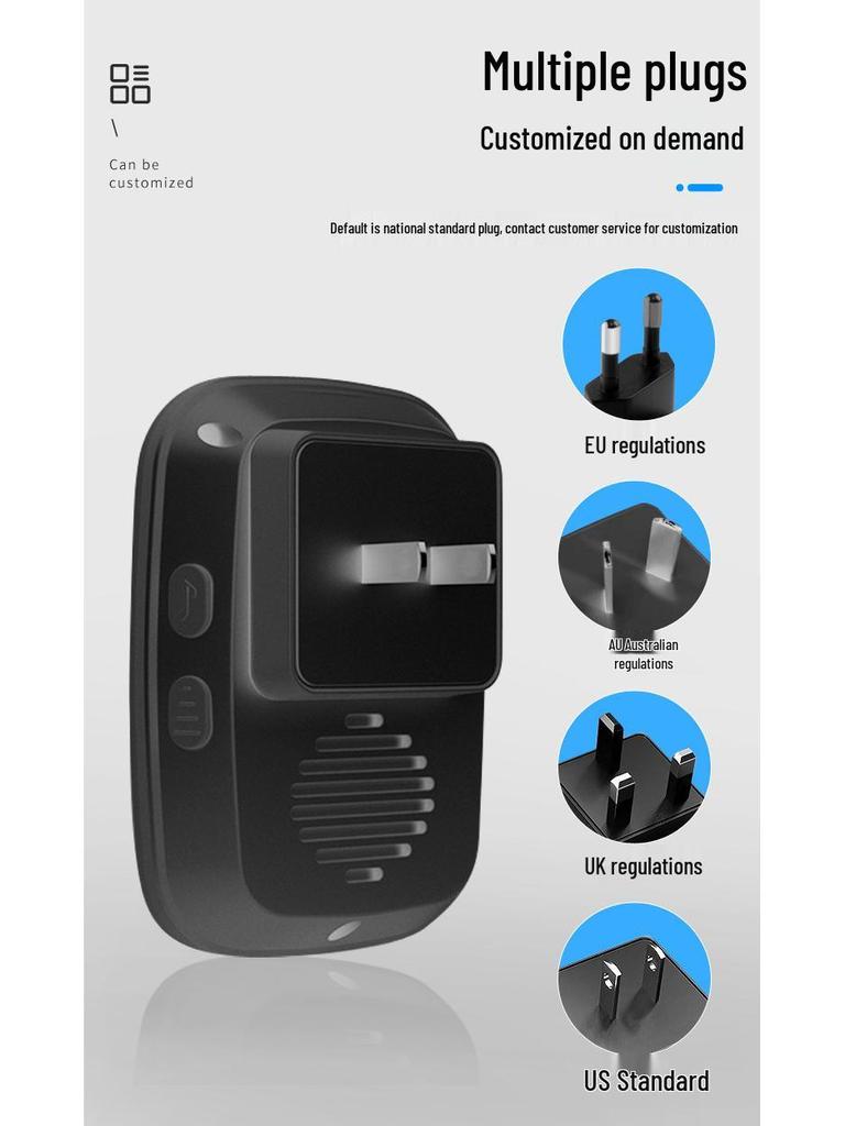 Wireless Smart Doorbell with Remote Control - Long Range, No Logo