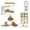Magnetic Building Blocks & Electric Track Car City Set: Stained Glass Educational Toy for Kids