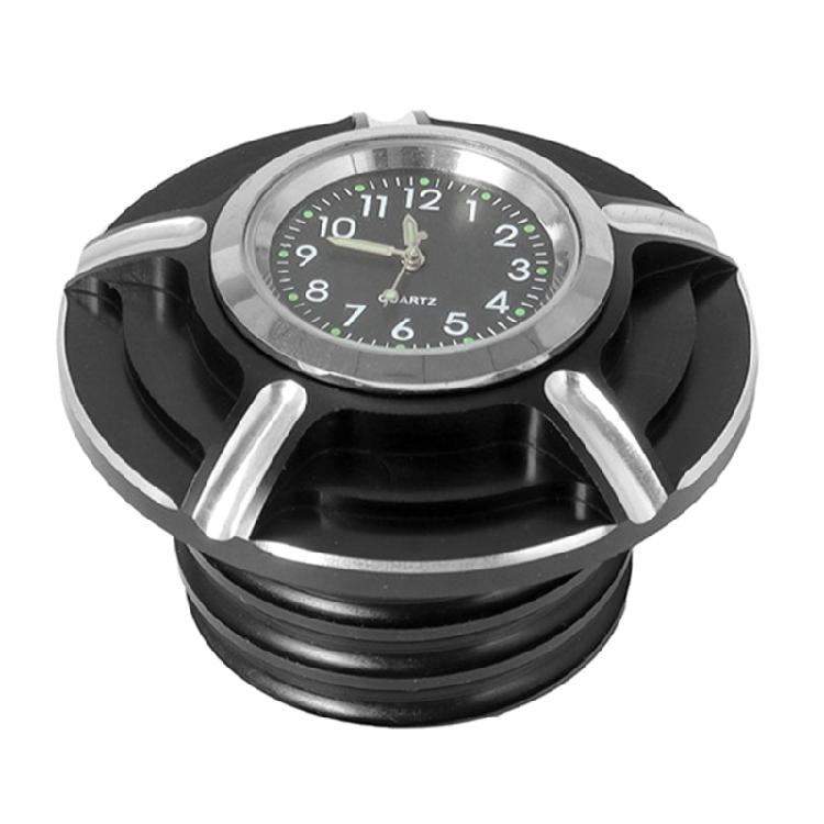 Billet Aluminum Fuel-Tank Cap-Gas Cover with Watch for XL 883 XL1200 X48-Softail