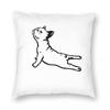 French Bulldog Yoga Square Pillowcase Polyester Linen Velvet Creative Zip Decorative Throw Pillow Case Car