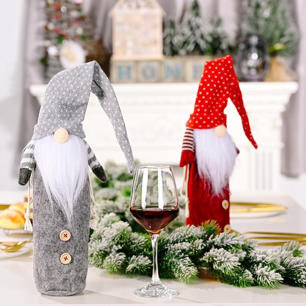 Festive Christmas Decoration Rudolph Wine Bottle Bag Set For Holiday Cheer And Joyful Gifting