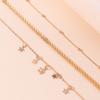 3pcs Gold Color Anklets Chain for Women Girls Multiple Layers Star Ankle Bracelet Summer Holiday Foot Jewelry Gift