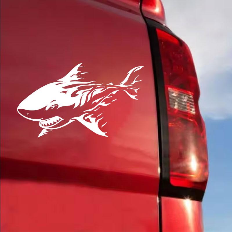 Shark Waterproof Vinyl Decal, Wear Resistant Sticker for Motorcycle Fairing Car Window Scooter