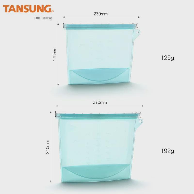 Leakproof Silicone Food Storage Bags - Ready-to-Use Vacuum-Sealed Ziplock for Fresh-Keeping