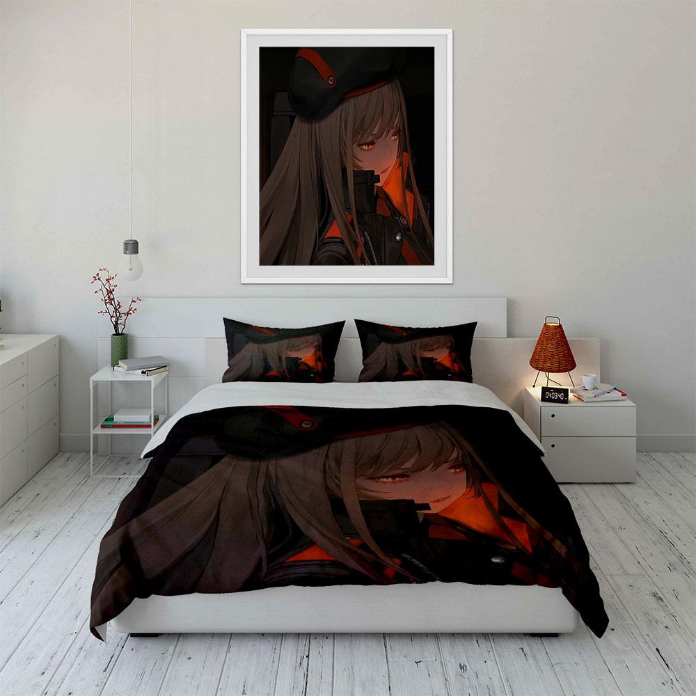 Animated Character Wearing Hat. Bedding Sets Duvet Cover Sets Duvet Covers Pillowcases(1*Duvet Cover 2*Pillowcases Without Duvet Insert)