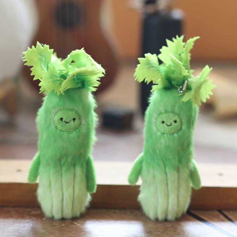 Celery Veggie Plush Keychain Stuffed Toy Pp Cotton Backpack Gift For Girls Kids