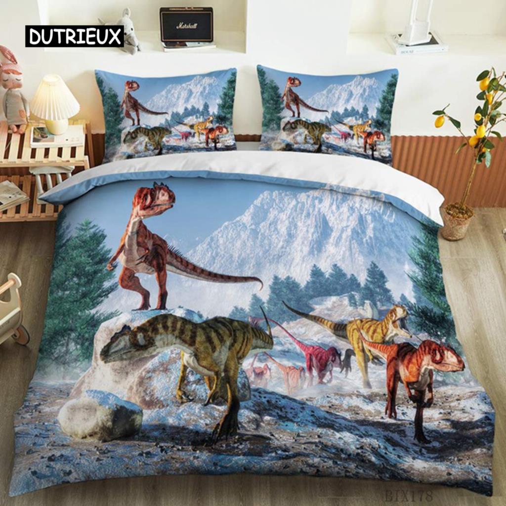 Science-Fiction Drache Bettbezug Set Buntes Graffiti Bettwäsche Set Böhmen Bettdecke Bettwäscheset Schlafzimmerset Queen