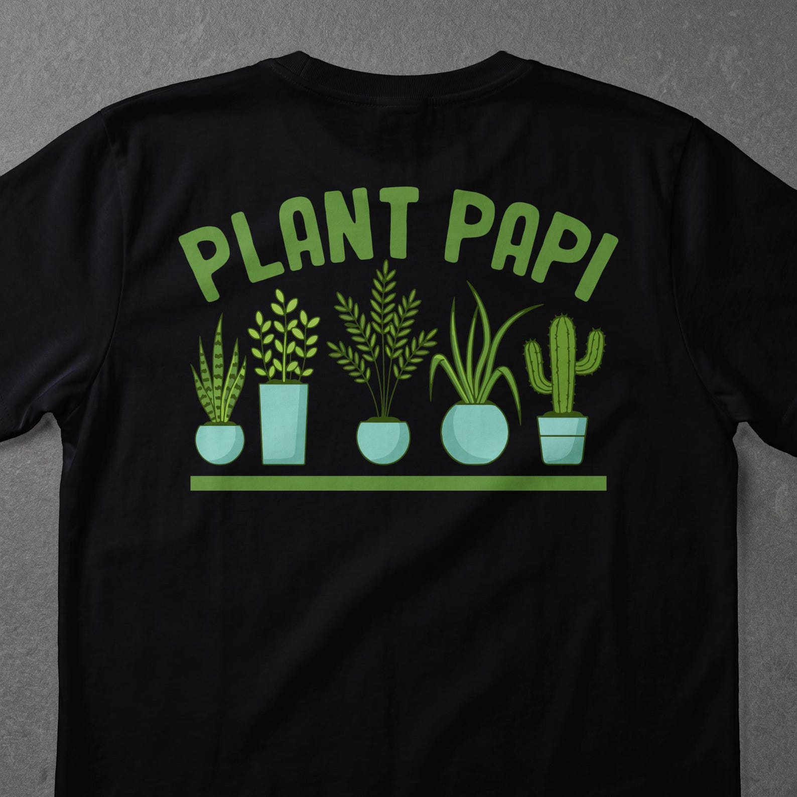 Plant Papi T-Shirt, Plant Lover Gift for Men, Gardening Dad Shirt, Funny Botanical Cactus Tee, Urban Jungle Parent XL