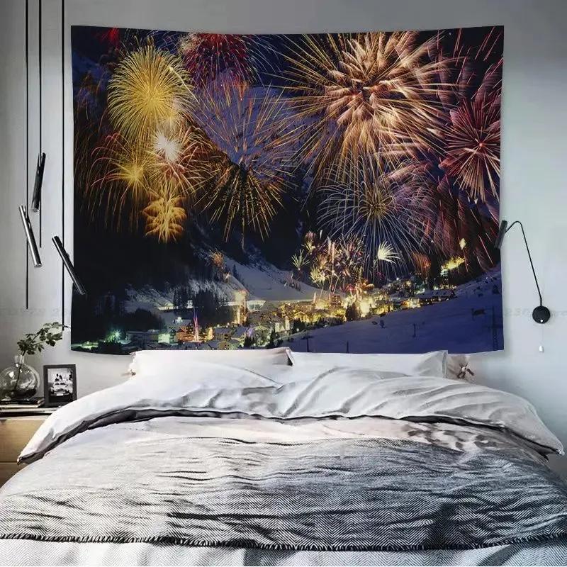 

Гобелен для спальни в общежитии с рисунком фейерверка 100x75cm