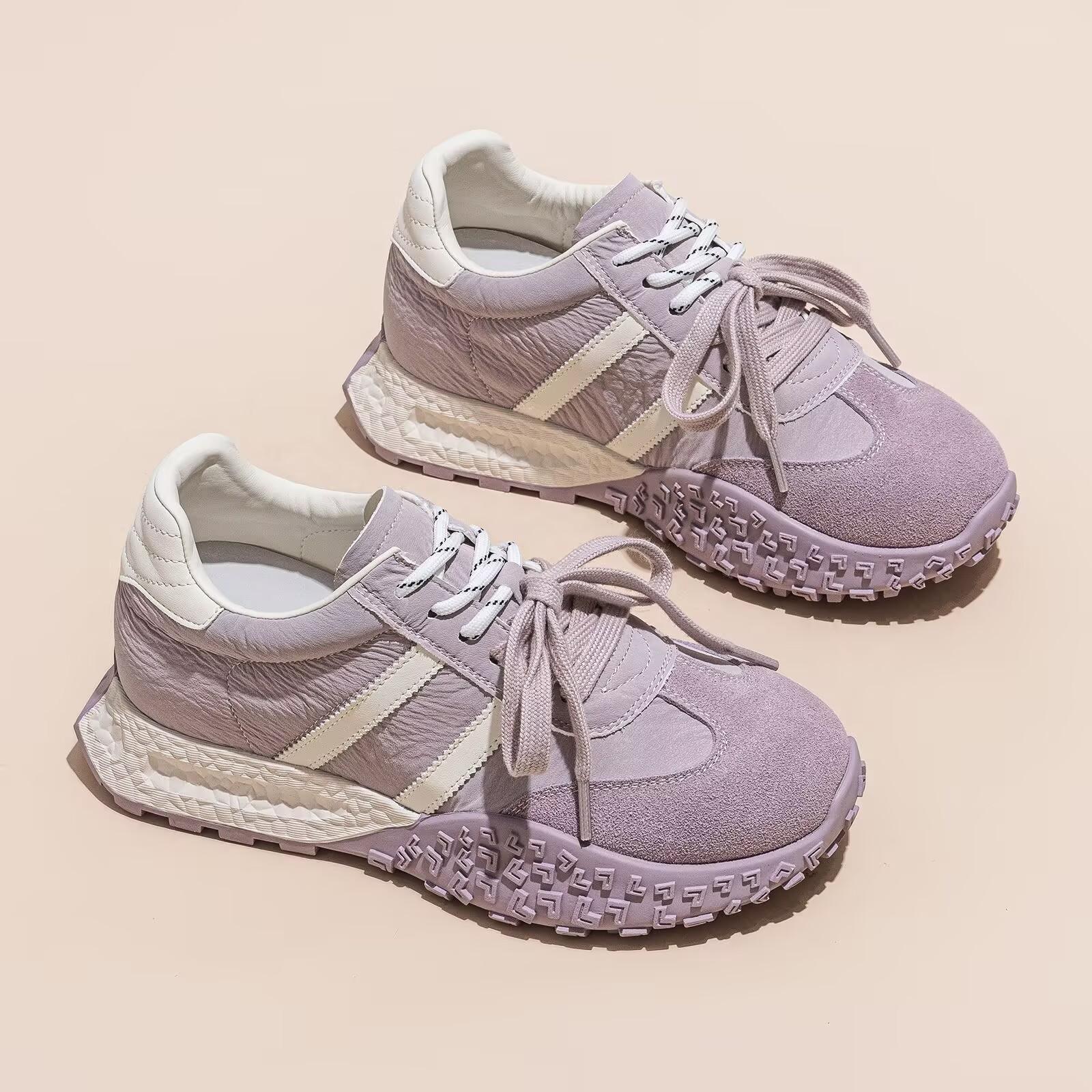 

Forrest Gump shoes spring new super fire breathable thin dad shoes sports casual moral training shoes 35 фиолетовый