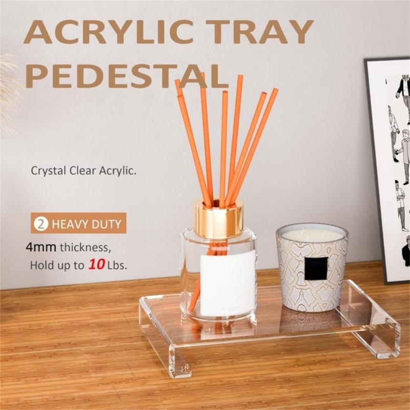 Sturdy Acrylic Display Stand for Home Use Portable Accessory for Organizing Toiletries and Kitchen Supplies Utensils