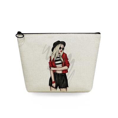 Women Cool Girl Print Cosmetic Bag Toiletries Organize Travel Storage Case 6739
