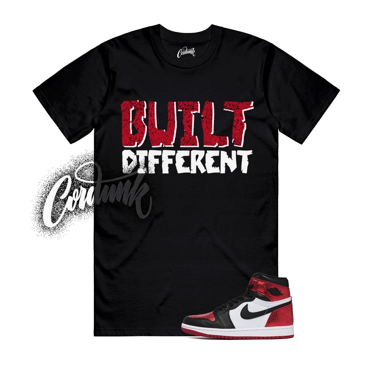 1 Ruby Varsity Red Black White T Shirt Match BUILT L