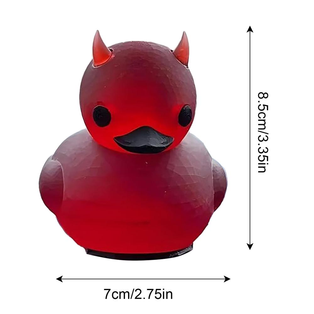 Punk Duck Resin Gothic Punk Ducks Figurines Satanic Decor Novelty Decorative Satan Duck Ornaments Halloween Decoration