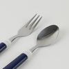 PEARL METAL Spoon and Fork Set with Case, Navy, Home Label II, D-6731