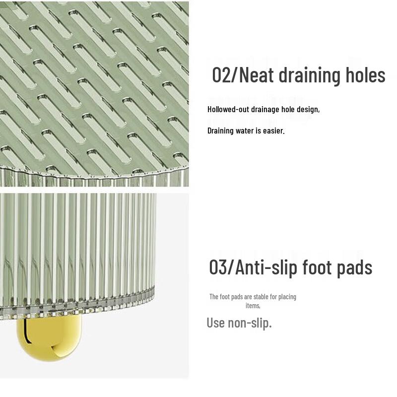 Modern Double-Layer Draining Tea Tray