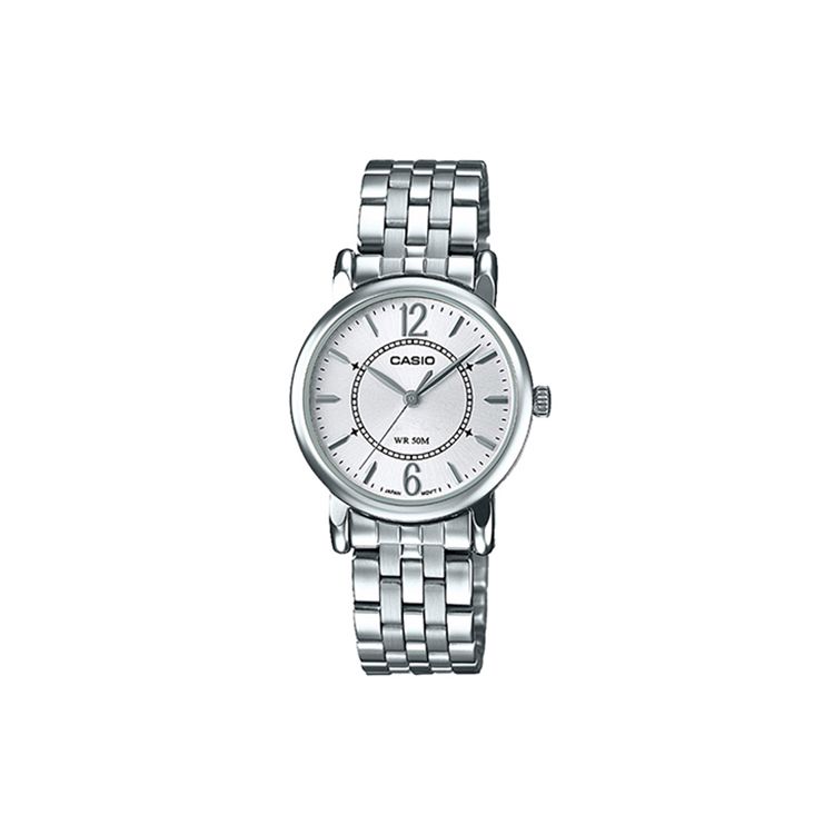 Casio Youth Series Round Dial Three-Hand 50M Water Resistant Quartz Movement Stainless Steel Strap Watch Men Watches White MTH-1058D-7AVPF