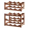 Wine Rack Standing Bottle Holder Cabinet Shelf 2 Tiers/3 Tiers Wine Storage Rack Counter Top for Home