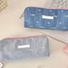 High Capacity Pencil Case Large Bowknot Pen Pouches Zippered Travel Cosmetic Storage Bag for Office School Travel