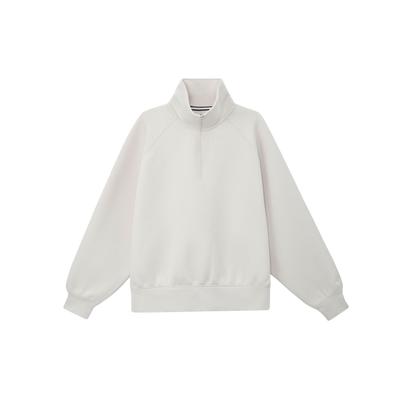 Tech Futura Solid Color Comfortable Pullover Fashion Long Sleeve Half Zip Sweatshirt Men Sweatshirt Light-Brown FZ7569104