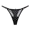 Korean Version of Simple and Slightly Sexy Girl Panties, Fancy Thin Mesh Yarn, Pure Desire, Low Waist Adjustable Thong 2269