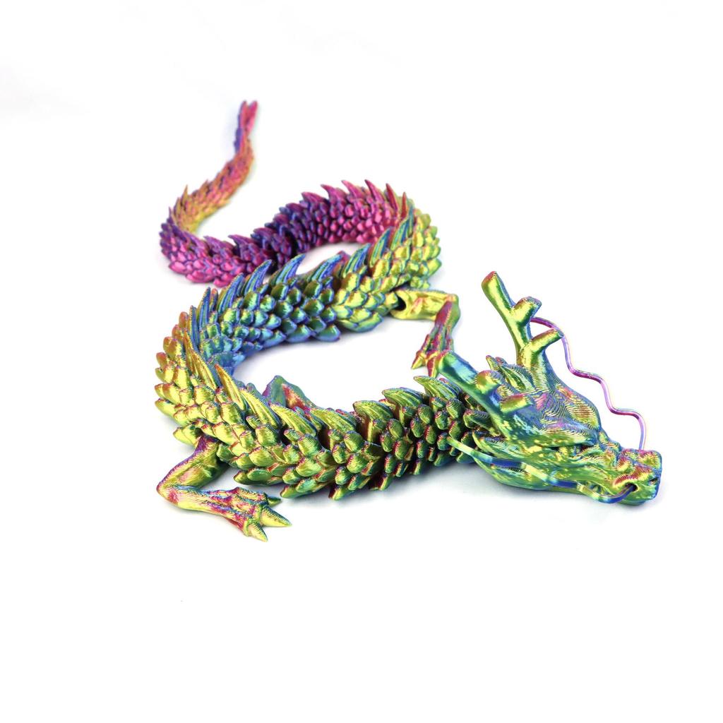3D Printed Articulated Chinese Dragon Egg Ornament - Toy Figurine Gift Handicraft
