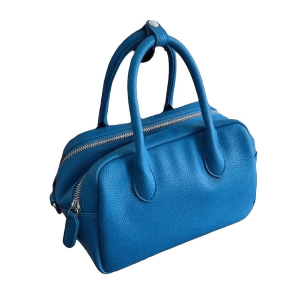 

Luxury Pillow-shaped Boston Bag Solid Color Toast Handbag Spring Summer синій