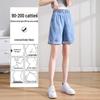 2026 Women's Plus Size Ice Silk Denim Shorts - Summer Thin, Loose Fit, Wide Leg, Tencel, Mid-Length