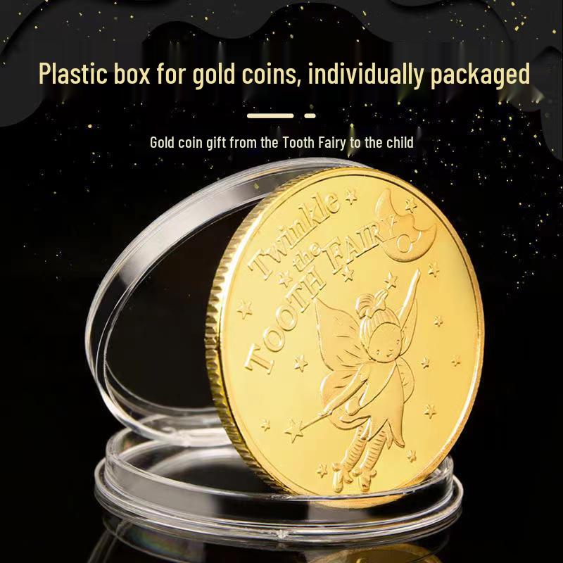 Tooth Fairy Keepsake: Gold Coin Storage Box for Children's Lost Teeth
